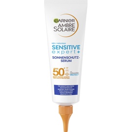 Garnier Ambre Solaire Sensitive Advanced Serum SPF50+ Wasserfestes Sonnenschutzserum für Körper & Gesicht 125 ml