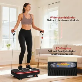 sportnow Vibrationsplatte Schwarz