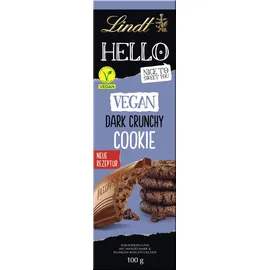 Lindt Hello Vegan Dark Crunchy Cookie Schokolade 100 g