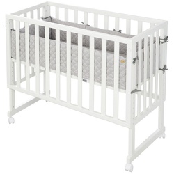 roba Beistellbett, (BxL): 49,5 cm x 90 cm, Holz, weiß - weiss