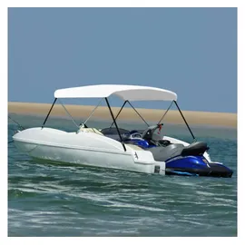 vidaXL Sonnenschutz 2-Bow Bimini Top 180 x 130 x 110 cm Weiß
