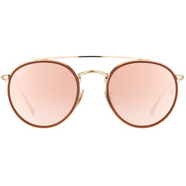 Ray Ban Round Double Bridge RB3614N 3647N 51-22 gold/copper gradient flash