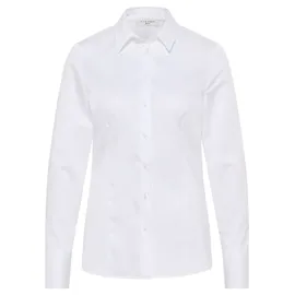 Eterna Satin Shirt Bluse in weiß unifarben, weiß, 38