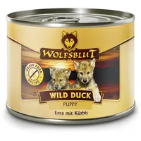 Wolfsblut Puppy 200g Hundenassfutter 6 x 200 Gramm Wild Duck Ente mit Kürbis