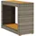 vidaXL Garten-Beistelltisch mit Holzplatte Grau Poly Rattan