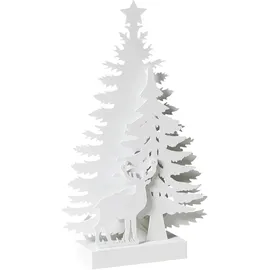 Beliani Weihnachtsbaum 36 cm Weiß