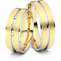 Trauringe Schwenningen 585er Gelb-/Weiflgold - 1142