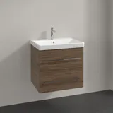 Villeroy & Boch Waschtischunterschrank 2 Auszüge 57,6 x 51,4 x 48,4 cm Braun