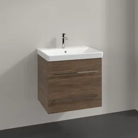 Villeroy & Boch Waschtischunterschrank 2 Auszüge 57,6 x 51,4 x 48,4 cm Braun