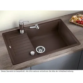 Blanco ZIA XL 6 S rechts Einbau von Oben vulkangrau Excenterbetätigung 780 x 500 mm
