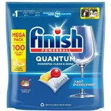 Finish Quantum Infinity Shine Spülmaschinen-Tabs im Großpack | Duft: Zitrone | Menge: 100 Geschirrspültabletten | Für strahlend sauber (Zitrone)