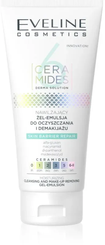 Eveline Cosmetics 6 Ceramides Gel-Emulsion für die Tiefenreinigung 150 ml