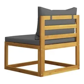 vidaXL Modular-Mittelsofa braun/dunkelgrau