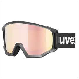 Uvex athletic CV Skibrille, kontrastverstärkend, black matt, mirror rose one size