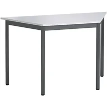 Sodematub Mehrzwecktisch lichtgrau, dunkelgrau Trapezform, Vierkantrohr grau, 60,0/120,0 x 60,0 x 74,0 cm