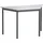 Sodematub Mehrzwecktisch lichtgrau, dunkelgrau Trapezform, Vierkantrohr grau, 60,0/120,0 x 60,0 x 74,0 cm