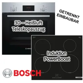 Bosch Backofen Schnellaufheizung + Induktionskochfeld autark 60 cm