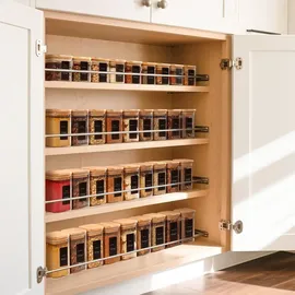 luxuskollektion 16 Glasgewürzdosen M.bambusdeckel 113ml+275 Etiketten