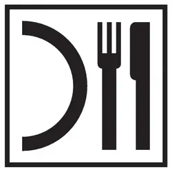 Aufkleber I Türschild Piktogramm Kantine, Folie, selbstklebend, 150x150mm