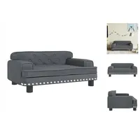 vidaXL Kindersofa Dunkelgrau 70x45x30 cm Samt