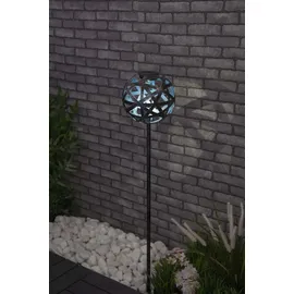 Trendline LED Solarkugel silber-blau 18 cm mit Erdspieß