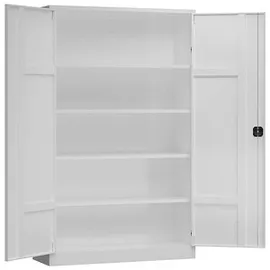 Classix Stahlschrank X-530377 signalweiß 120,0 x 42,0 x 194,5 cm, aufgebaut