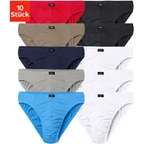 H.I.S. H.I.S »Männer Unterhose« Packung, 10 Stk., in unifarben, Gr. 4S, - 10 Stk., rot, blau, marine, khaki, grau-meliert, weiß, schwarz, , 461431-4 10 Stk.