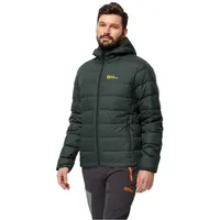 Jack Wolfskin Ather Down Kapuzenpullover - Black Olive / Firefly - 3XL