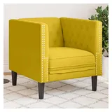 vidaXL Chesterfield-Sessel Samt 59,7 x 78,5 x 70 cm Gelb