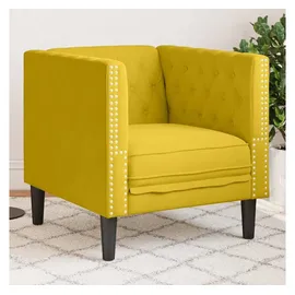 vidaXL Chesterfield-Sessel Samt 59,7 x 78,5 x 70 cm Gelb