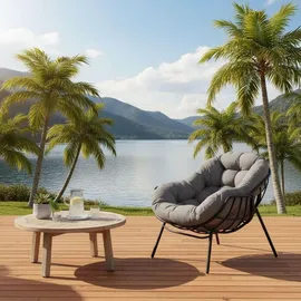 Lesli-Living Lesli Living Relaxsessel Cozy Stone 70 x 80 x 90 cm anthrazit/light-grey