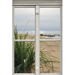 Leinwandbild QUEENCE "Ausblick", beige (farbe bild(er): natur), B:60cm H:90cm, Canvas, Holzrahmen, Bilder, Premium-Leinwandstoff