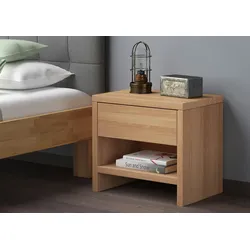 Erst-Holz Nachttisch Buche Nachtkästchen Bettkommode Nachtschrank mit Schublade 90.20-K39