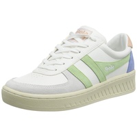 GOLA Damen Grandslam Trident Sneaker, White/Patina Green/Pearl Pink, 38 EU