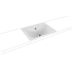 Kaldewei Silenio Einbau-Waschtisch 907706013001 Überlauf, 1 Hahnloch, 3037, 60 x 46 cm, weiß Perl-Effekt