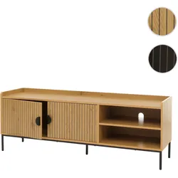 TV-Rack HWC-O39, TV-Board Fernsehtisch Lowboard TV-Schrank Kommode, Melamin MDF 56x150x40cm ~ natur