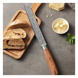 Wakoli Edib Pro 6er Damastmesser-Set I Holzbox I 8-20cm Klinge I mit Messerblock