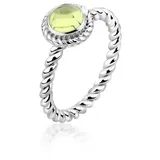 Nenalina Ring 925 Silber Geburtsstein, August, Twisted in Gelb 58