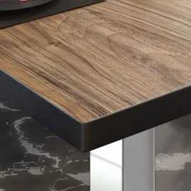 GGM Möbel Bistrotisch 60 x 60 x 75 cm Braun/Schwarz