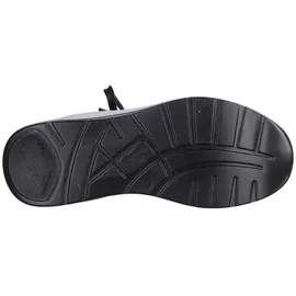 Finn Comfort Daytona Schwarz/Arancia - sportlicher Schnürschuh - Marken, Schwarz, leder (nappaseda/nubuk/diesel) für Damen, schwarz, Größe 39