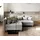 DeLife Ecksofa Clovis Hellgrau Strukturstoff Ottomane Rechts Modulsofa