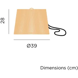 Newgarden Okinawa 1-flg. 40 cm braun Holz