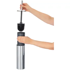 Wenko WC-Garnitur Basic silber Metall, 1 St.