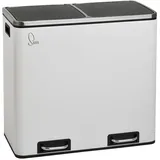 Svita TM2X24 Mülleimer Papierkorb 48L Abfalleimer Mülltrennung Weiß