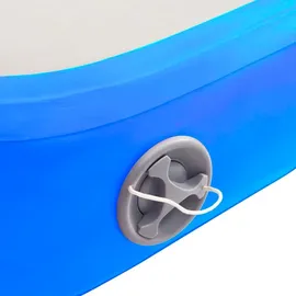 vidaXL Aufblasbare Gymnastikmatte mit Pumpe 800x100x15 cm PVC Blau