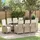 vidaXL Garten Essgruppe 9-tlg. Beige