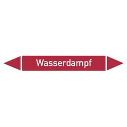 Rohrleitungskennzeichen Wasserdampf - 187x26 mm Folie selbstklebend