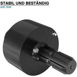 Wiltec Wiltec, Zapfwellen Freilaufkupplung 201mm, 1 3/8" AG u. IG PTO-Shaft Vielkeilwelle mit 6 Zähnen, max. 2400Nm