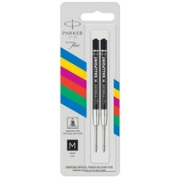 Kugelschreiberminen | mittlere Spitze | schwarze QUINKflow Tinte | 2 Ersatzminen für Kugelschreiber