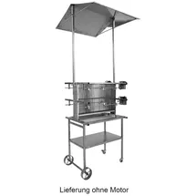 Schneider Grillgeräte Schneider Fahrbarer Vertikalgrill Mit Dach Gesundheitsgrill 4-fach Edelstahl 66 Cm Breit Grillspieß